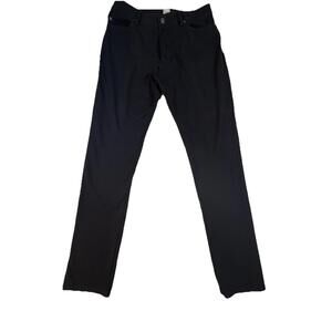 Swet Tailor Pants Mens 34x34 Black Stretch Cotton Chino Straight Leg Casual